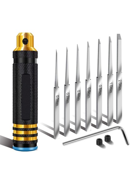 Prime Model Scriber Gundam, 7 Bıçaklı (0,1/0,2/0,4/0,6/0,8/1,0/2,0 Mm), Oyma, Kesme, Panel Hattı, Ölçekli Model A (Yurt Dışından)