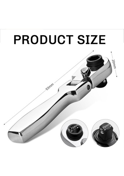 2'si 1 Arada Düz Saplı Cırcırlı Anahtar 1/4 Çift Uçlu 72 Diş Hızlı Anahtar Aracı Tornavida Soket Ucu Kendin Yap Tamir Aracı (Yurt Dışından) modelleri