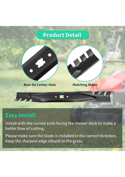 21 Inçlik Güverte Için 942-0741A Malçlama Bıçağı, Troy-Bilt Mtd Cub Cadet Craftsman 2'li Paket Için 742-0741A Biçme Bıçağı Uyumlu (Yurt Dışından) modelleri