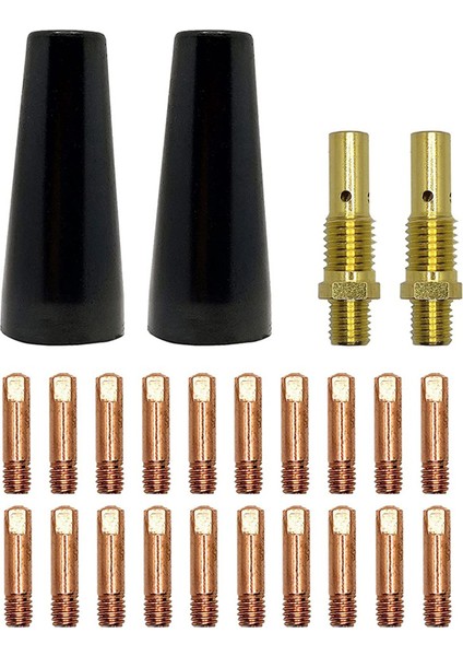 Lincoln Magnum 100L ve Weld-Pak 100HD 125HD 140HD Mıg Kaynak Makinesi, Mıg Eastwood 135/175 Için 24 Parça Gazsız Nozul Ucu Seti (Yurt Dışından)
