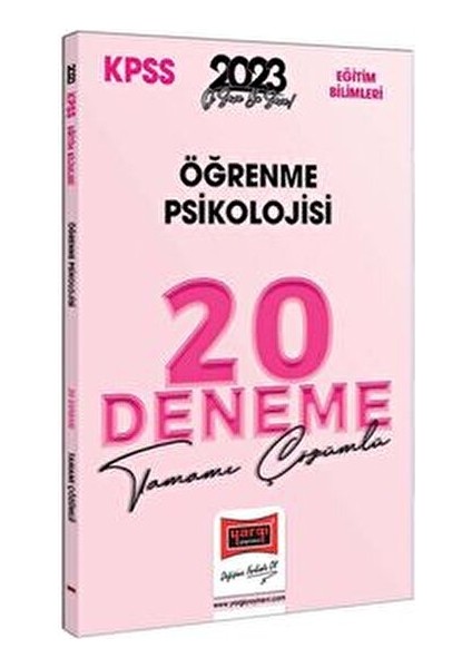 2023 KPSS Eğitim Bilimleri Öğrenme Psikolojisi Tamamı Çözümlü 20 Deneme fiyatları