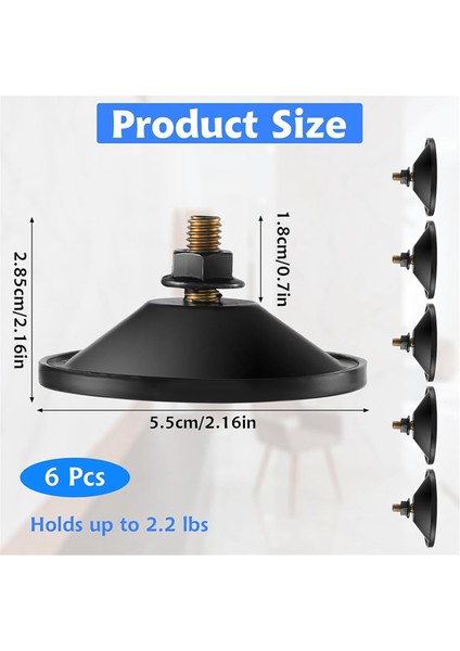 Adet Küçük Vantuzlar, Cam Için Güçlü Vantuzlar, Vidalı Siyah 2,2 Inç Pencere Vantuzları (Yurt Dışından) modelleri