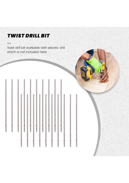 20 Adet 0,5 mm Çaplı Düz Şaftlı Metal Spiral Büküm Matkap Ucu (Yurt Dışından) modelleri