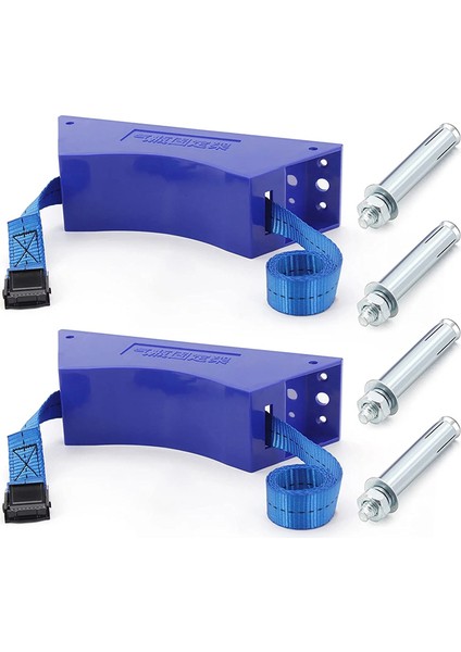 2 Adet Propan Tankı Tutucu Silindir Duvara Monte Braket Gaz Tüpü Braketi Vidalı Dayanıklı Abs Gaz Tüpü Mavi (Yurt Dışından)