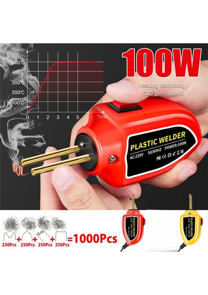 Taşınabilir Mini Sıcak Zımbalar Plastik Kaynak Makinesi Araba Tampon Tamir Kiti El Kiti Otomatik Göçük Onarımı Ab Fişi Kırmızı (Yurt Dışından) modelleri