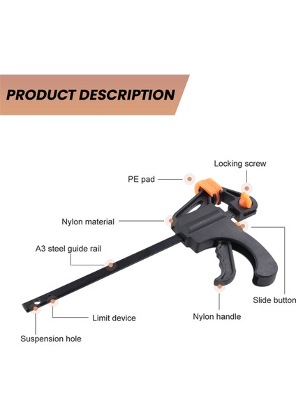 8 Parça F-Kelepçeleri Kelepçe Seti, Hızlı Çıkarılabilir Vida Kelepçeleri Kelepçe Seti Kelepçeler - Tek Elle Kendin Yap El Aleti Seti (Yurt Dışından) modelleri