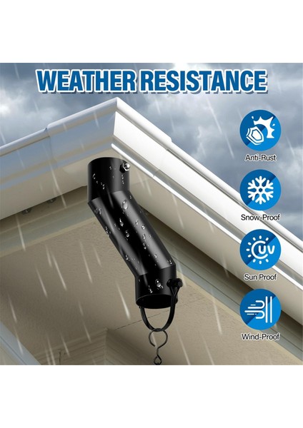 Yağmur Zinciri Oluk Adaptörü Siyah Montaj Takımı Oluk Iniş Borusu Çıkışı Için (Yurt Dışından) indirimleri