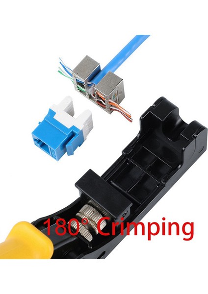 RJ45 Ağ Düğümü Sıkma Pensesi, Kancalı Ağ Kablosu Modülü Sıkma Pensesi, CAT5E Cat6 90° Kablo Kesici (Yurt Dışından) fırsatları