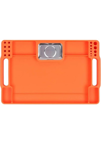 Silikon Alet Tutucu Tepsi Silikon Alet Tutucu Çok Amaçlı Mat Tamir Depolama Bölmeli Mekanik Depolama Turuncu (Yurt Dışından) fiyatları