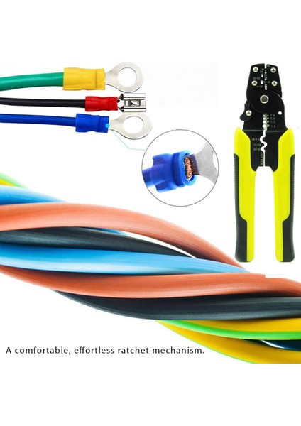 1 Adet Sıkma Aleti Sıkma Pensesi Tel Sıkma Makaraları Kabloları Kesmek ve Preslemek Için Ayarlanabilir Sıkma Aralığı (Yurt Dışından) modelleri