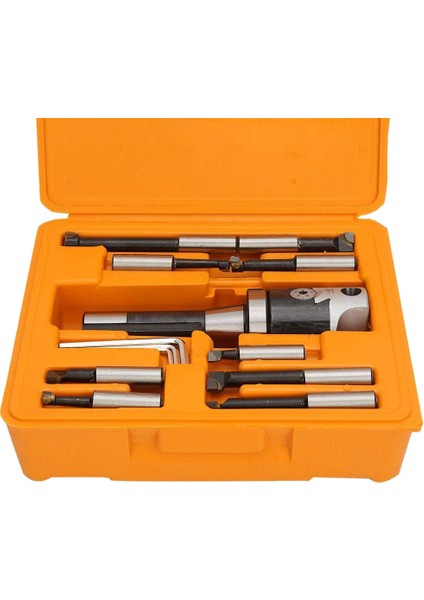 Inçlik Delme Kafası R8 Şaft Tutucu Delme Kafası Seti, 1/2 Inçlik Indekslenebilir Delme Çubukları ve 13 Parçalı Karbür Delme Kafası Takım Seti (Yurt Dışından)