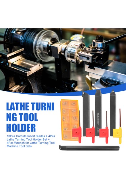 10 Adet Karbür Uçlu Bıçak + 4 Adet Torna Tezgahı Takım Tutucu Seti + 4 Adet Torna Tezgahı Takım Tezgahı Takım Seti Anahtarı (Yurt Dışından) fırsatları