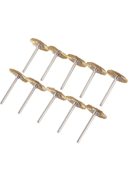 Dremel 25MM Için 10 x Pirinç Tel Fırça Yuvarlak Fırçalar Disk Fırça Saksı Fırçası (Yurt Dışından)