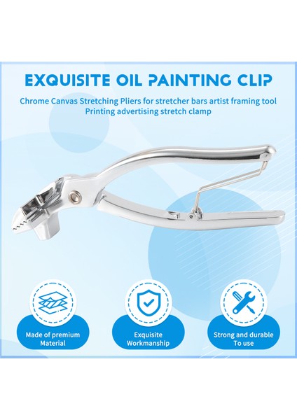 Sedye Çubukları Için Krom Kanvas Germe Pensesi Sanatçı Çerçeveleme Aracı (Yurt Dışından) fırsatları