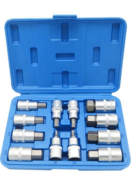 12 Parçalı Altıgen Tornavida Kılıfı Seti Altıgen Tornavida Plastik Saklama Kutusuyla Birlikte (Yurt Dışından)