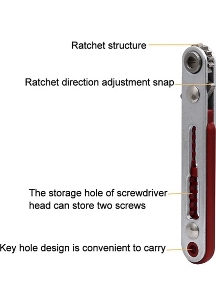 Mini Cırcırlı Anahtar 1/4 Inç Sürücü Soket Altıgen Tornavida Ucu Çift Başlı Cırcırlı Anahtar Aleti Iki Uç Başlığı Dirsek (Yurt Dışından) fırsatları