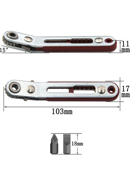 Mini Cırcırlı Anahtar 1/4 Inç Sürücü Soket Altıgen Tornavida Ucu Çift Başlı Cırcırlı Anahtar Aleti Iki Uç Başlığı Dirsek (Yurt Dışından) indirimleri