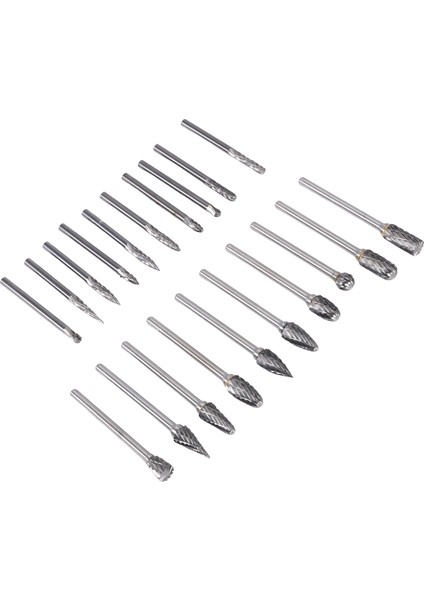 Çift Kesim Karbür Döner Freze Seti 20 Adet Kalıp Taşlama Uçları 1/8 Inç Şaft Tungsten Karbür Kesme Frezeleri Ahşap Işleme Için (Yurt Dışından) modelleri