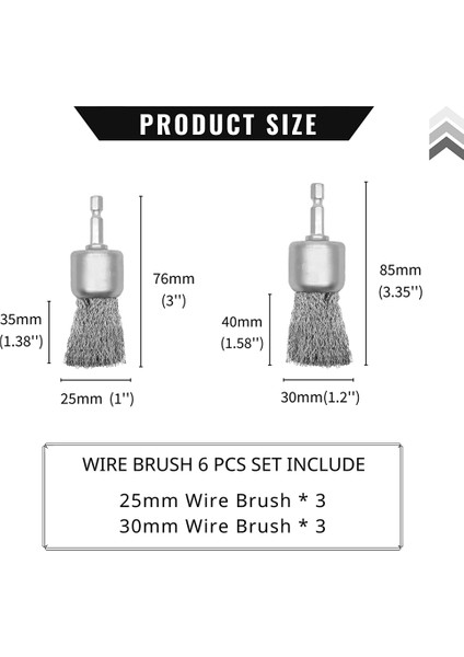Matkap Için 6'lı Tel Fırça Tekerleği, 1 Inç Kıvrımlı Uçlu Tel Fırçalar, Boya Yüzeyleri ve Küçük Alanlar Için 1/4 Inç Altıgen (Yurt Dışından) fiyatları