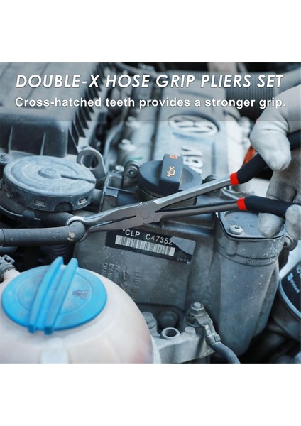 3 Adet 11 Inç Hortum Tutucu Pense Seti, 6 Mm, 13 Mm, 18 mm Çap, Ofset Buji Körüğü Çıkarma Pensesi, Tırtıklı Çeneler (Yurt Dışından) indirimleri