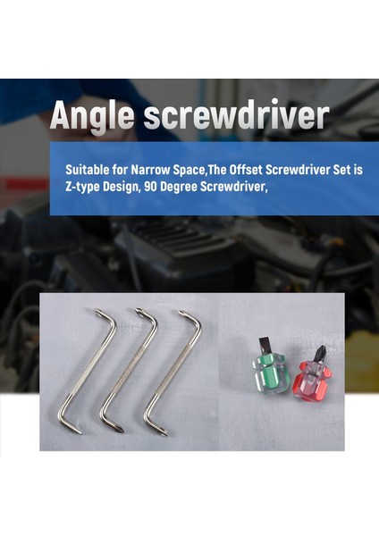 5'i 1 Arada Ofset Z Şekilli Tornavidalar Manyetik Çift Başlı Alet Seti (Yurt Dışından) fırsatları