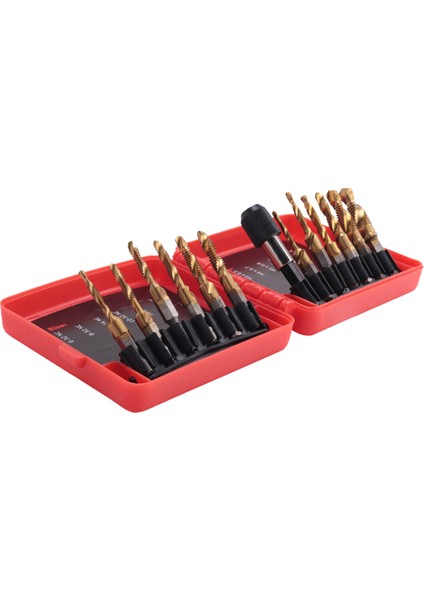 Titanyum Kombine Matkap Kılavuz Ucu Seti 13 Parça Sae ve Metrik Kılavuz Ucu Seti Vida Dişi Delme, Diş Açma, Çapak Alma (Yurt Dışından) fiyatları