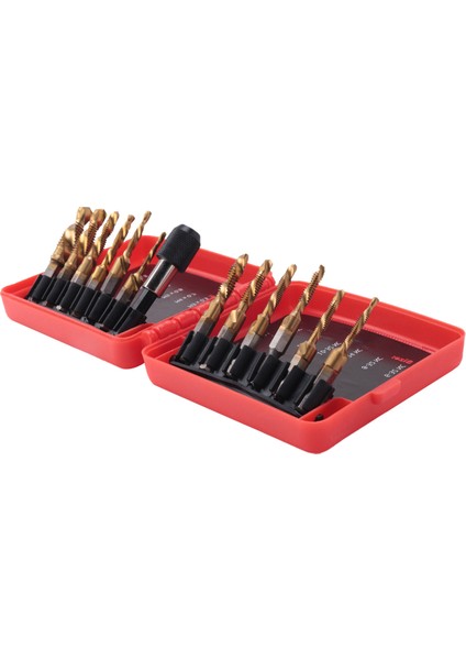 Titanyum Kombine Matkap Kılavuz Ucu Seti 13 Parça Sae ve Metrik Kılavuz Ucu Seti Vida Dişi Delme, Diş Açma, Çapak Alma (Yurt Dışından) modelleri