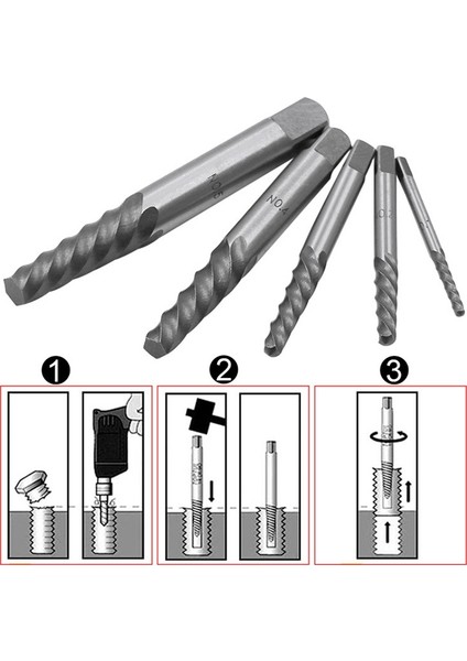 10 Parça Sol El Matkap Ucu Seti, Spiral Flüt Seti Kırık Cıvata Sökücü (Yurt Dışından) fırsatları
