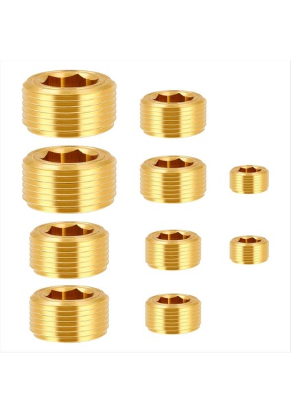 Pirinç Boru Tapası Bağlantı Parçaları Erkek Iç Altıgen (Yurt Dışından)