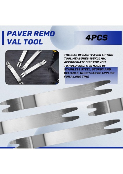 4 Adet Kayar Plaka Çivi Kaldırma Aparatı, Parke Taşı Çıkarma Aleti (185X22MM) (Yurt Dışından) indirimleri