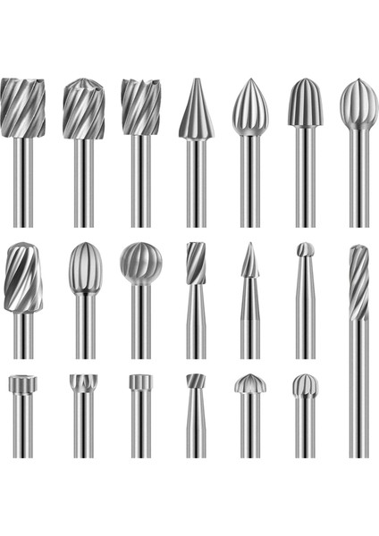 Gravür Freze Ucu Oyma Uçları, 20 Parça Döner Alet Aksesuarları Döner Uçlar Freze Seti (Yurt Dışından)