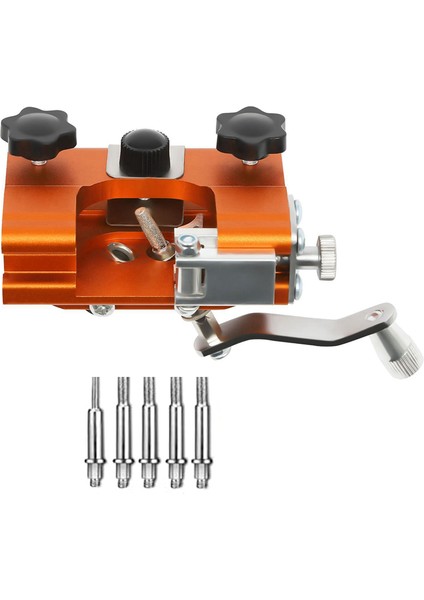 Zincirli Testere Bileme Aparatı, 4-22 Inç Zincirli Testere ve Elektrikli Testere Için 5 Çapaklı El Kranklı Zincirli Testere Bileme Kiti (Yurt Dışından)