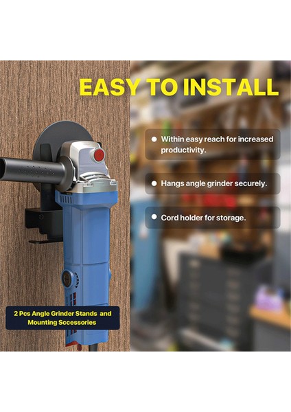 Açı Taşlama Makinesi Tutucu, 5 Inç Açı Taşlama Makinesi/cilalama Makinesi Için Duvara Monte Parlatıcı Tutucu, Açı Taşlama Makinesi Raf Braketi - 4 Adet (Yurt Dışından) fırsatları
