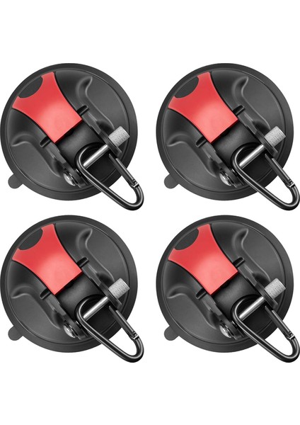 Kamp, Araba, Karavan ve Pencere Için 4 Adet Ağır Hizmet Tipi Vantuzlu Kanca - Kamp Vantuzlu Kancaları (Yurt Dışından)