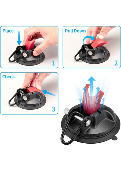 Kamp, Araba, Karavan ve Pencere Için 4 Adet Ağır Hizmet Tipi Vantuzlu Kanca - Kamp Vantuzlu Kancaları (Yurt Dışından) fırsatları