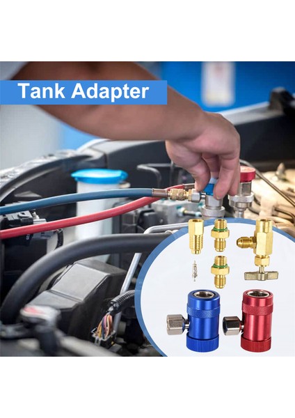 R1234YF Kendinden Sızdırmazlıklı Kutu Musluğu, R134A Tank Adaptörü ve R1234 Hızlı Bağlantı Elemanları Ile, Klima Refrigerants Mainfold Gösterge Seti Için (Yurt Dışından) fırsatları