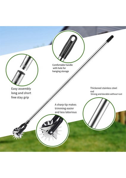 Çim Kenar Kesme Aleti, El Tipi Çim Kenar Kesme Makinesi, Tekerlekli Döner Düzeltici Çim Kenar Kesme Makası Bahçe Kaldırımı Için (1,6 M) (Yurt Dışından) modelleri