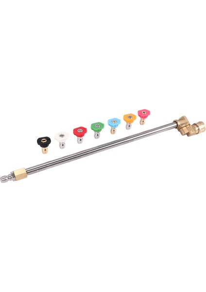 Temizleyici Aparatı, Döner Bağlantı Parçalı Basınçlı Yıkayıcı Uzatma Çubuğu, 7 Nozul Ucu, 1/4 Inç Hızlı Bağlantı, 17 Inç (Yurt Dışından)