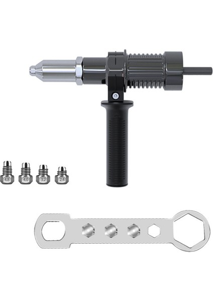 2,4/3,2/4,0/4,8 mm Çaplı Perçin Başlı Matkap ve Saplı Anahtar Perçin Aletli Elektrikli Perçinleme Makinesi Adaptörü. (Yurt Dışından)