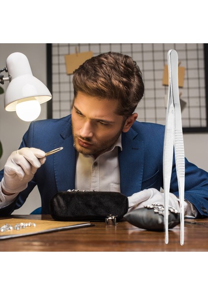 5,5" Uzunluğunda Gümüş Tonlu Paslanmaz Çelik Yuvarlak Uçlu Cımbız (Yurt Dışından) fırsatları