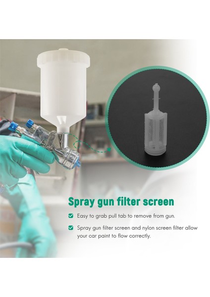 24 Adet Evrensel Yerçekimi Sprey Tabancası Filtresi Ince Örgü, Tek Kullanımlık Yerçekimi Beslemeli Sprey Tabancası Boya Süzgeci (Yurt Dışından) indirimleri