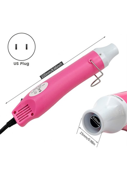 Taşınabilir Sıcak Hava Makinesi Mini Sıcak Hava Makinesi Kabartma, Shrink Sarma, Kurutma ve Boya Için Sıcak Hava Makinesi Abd Fişi Pembe (Yurt Dışından) fiyatları