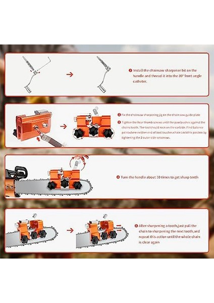 Zincirli Testere Bileyici, Zincirli Testere Bileyici Jig Zincirli Testere Bileyici Aleti 8-22 Inçlik Zincirli Testereler Için Uygundur (Yurt Dışından) indirimleri