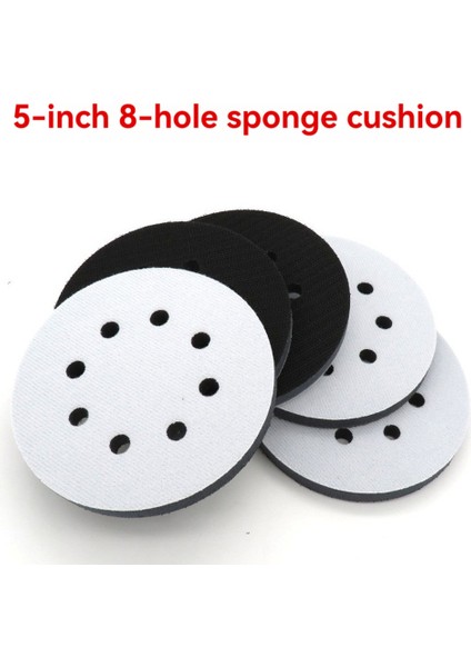 5x Arayüz Pedleri 5 Inç 8 Delikli Cırt Cırtlı Yumuşak Sünger Köpük Zımpara Arayüz Pedi Orbital Zımpara Cilalama Için (Yurt Dışından) fırsatları