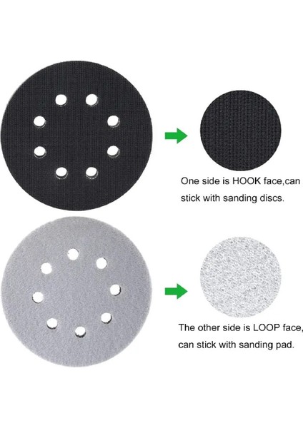 5x Arayüz Pedleri 5 Inç 8 Delikli Cırt Cırtlı Yumuşak Sünger Köpük Zımpara Arayüz Pedi Orbital Zımpara Cilalama Için (Yurt Dışından) indirimleri