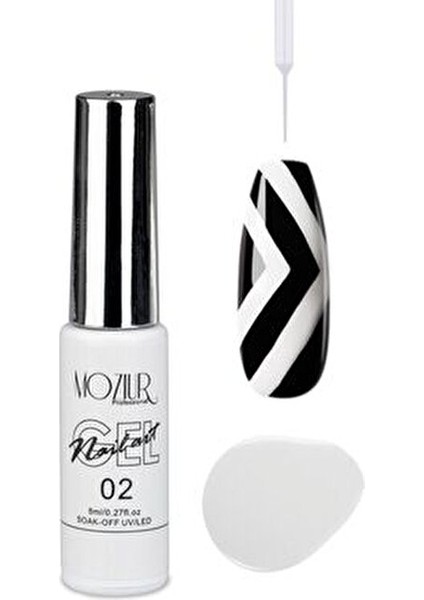 Nail Art Gel UV/LED Kullanıma Uygun 8ml Profesyonel Kalite Siyah Beyaz Renk fiyatları