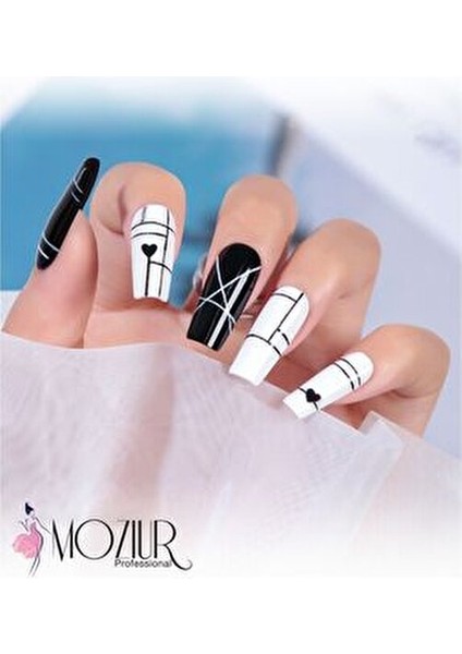 Nail Art Gel UV/LED Kullanıma Uygun 8ml Profesyonel Kalite Siyah Beyaz Renk modelleri