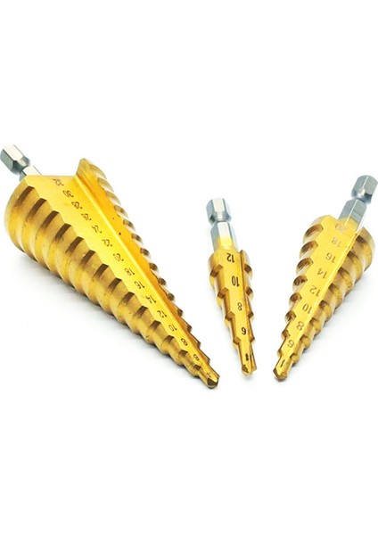 Pagoda Matkabı 4-12 4-20 4-32 Altıgen Saplı Düz Yuvalı Üç Parçalı Set Delik Raybası Kademeli Matkap Kademeli Matkap (Yurt Dışından) fırsatları