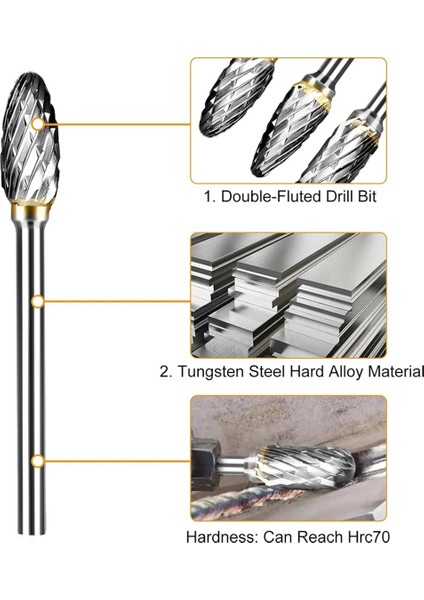 20 Adet 1/8 Inç Şaft Karbür Freze Seti, Taşlama Uçları, Ahşap Oyma, Kesme, Delme Için Tungsten Karbür Kalıp Taşlama Uçları (Yurt Dışından) fırsatları