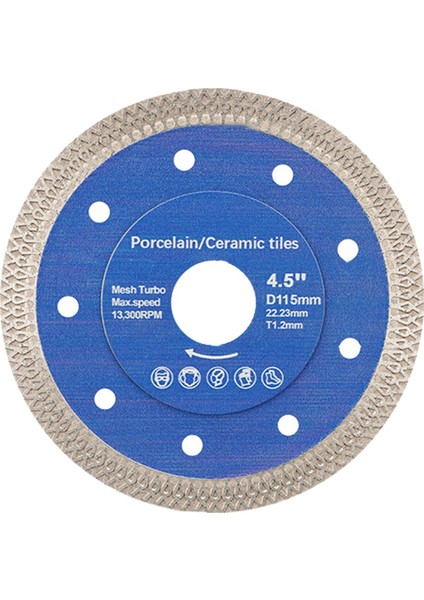 Fayans, Seramik, Mermer, Levha, Granit, Taş Kesme Bıçakları ve Dayanıklı Malzemeler Için Testere Bıçakları 115X22.23MM (Yurt Dışından) fırsatları